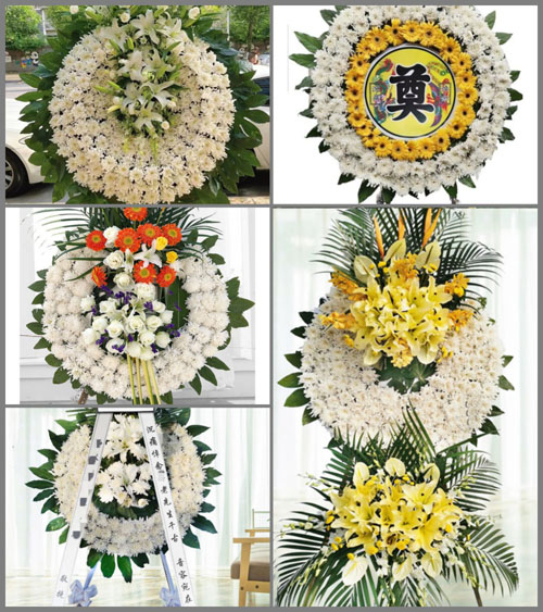 安徽阜阳市阜南县洪河桥镇白集村花圈速递